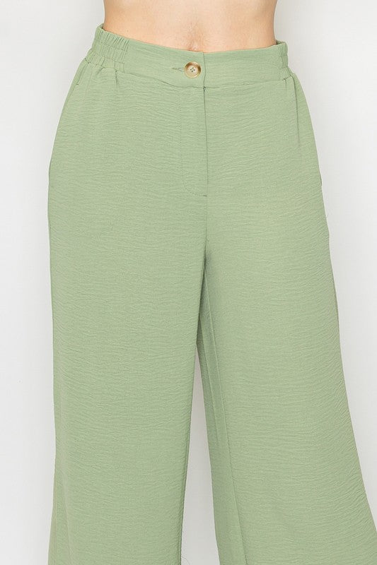 SET 021 - Wide Leg Pocketed Pants