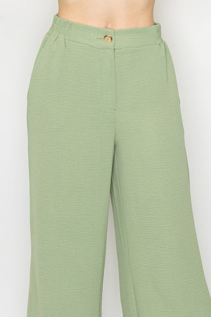 SET 021 - Wide Leg Pocketed Pants