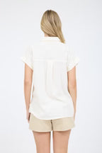 DT 1877 - Rolled Sleeve Button Down Shirt