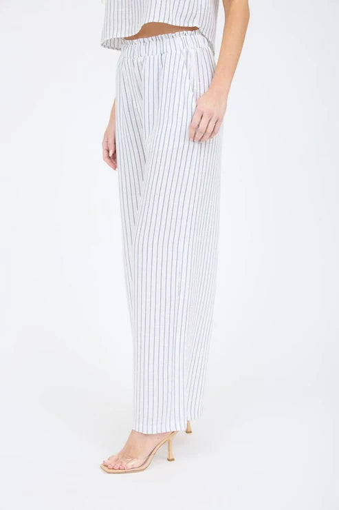 SET 061 - Wide Leg Pinstripe Pants