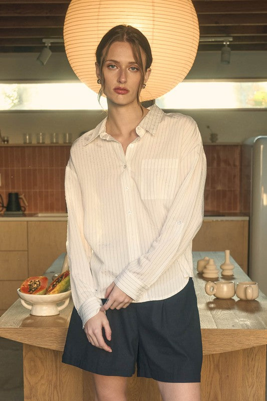 DT 1661 - Longsleeve Collared Button Down Shirt