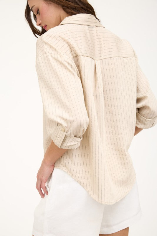 DT 1661 - Longsleeve Collared Button Down Shirt