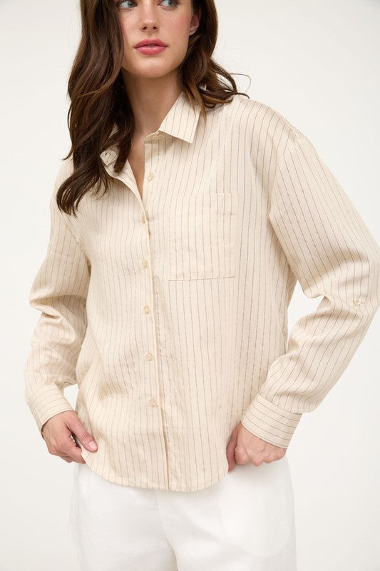 DT 1661 - Longsleeve Collared Button Down Shirt
