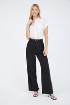 DT 1883 - Collared Short Sleeve Pinstripe Shirt