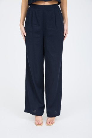 P 833 - Linen Front Pleat Pants