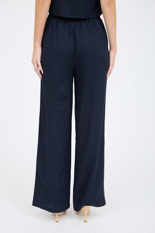 P 833 - Linen Front Pleat Pants
