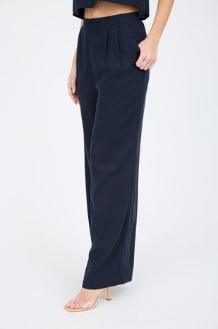 P 833 - Linen Front Pleat Pants