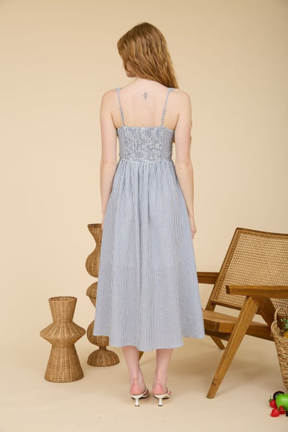 LD 625 - Sleeveless Corset Midi Dress