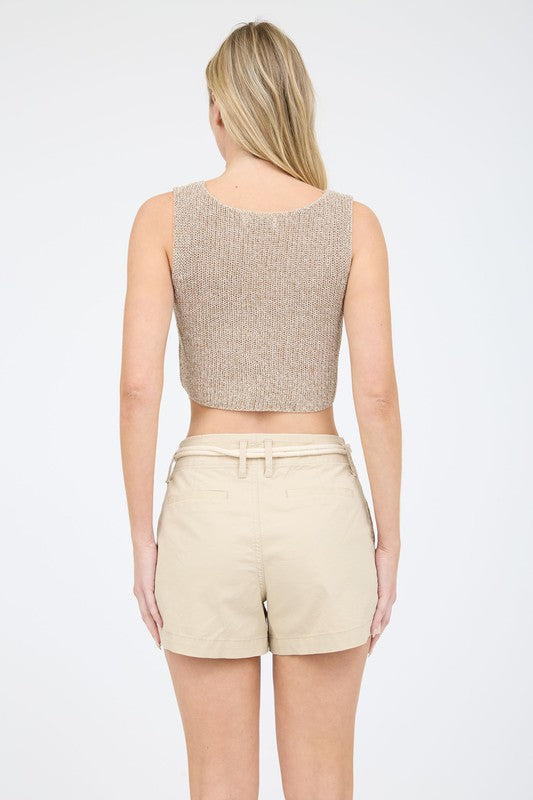 CT 2764 - Cropped Cardigan Vest