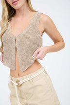 CT 2764 - Cropped Cardigan Vest
