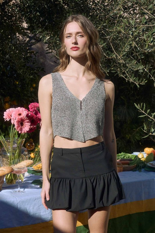 CT 2764 - Cropped Cardigan Vest