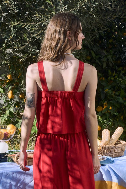 DT 1855 - Button Down Linen Top