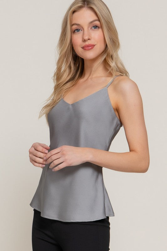 DT 1828 - V Neck Satin Cami