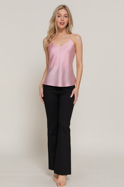 DT 1828 - V Neck Satin Cami