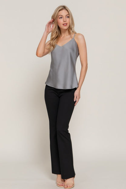 DT 1828 - V Neck Satin Cami