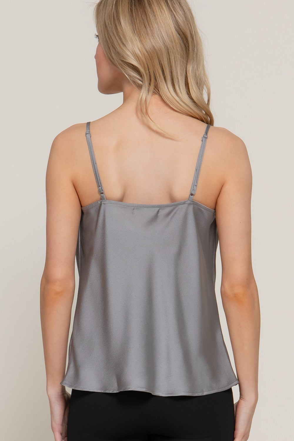 CT 2838 - Cowl Neck Satin Top