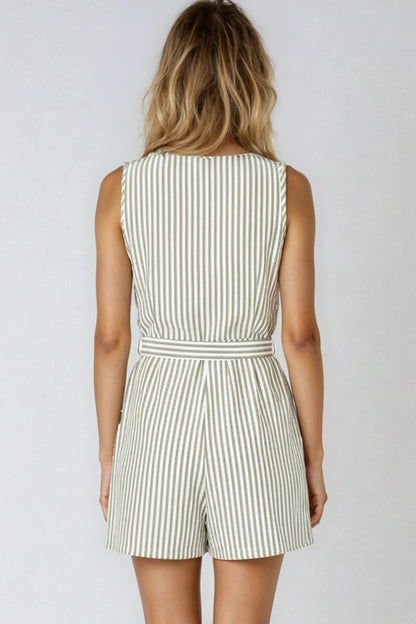 RMP 006 - Sleeveless Waist Tie Romper