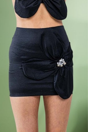 SKT 945 - Flower Detail Skirt