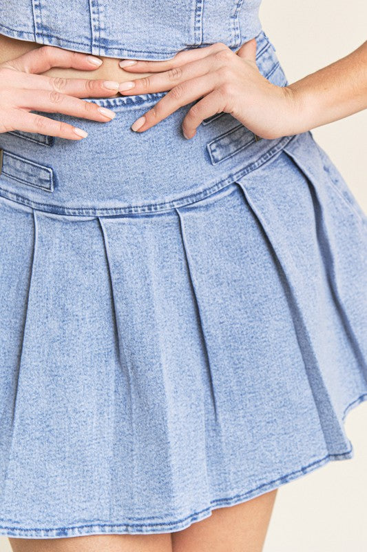 SKT 948 - Denim Corset & Mini Skirt Set (Skirt Only)