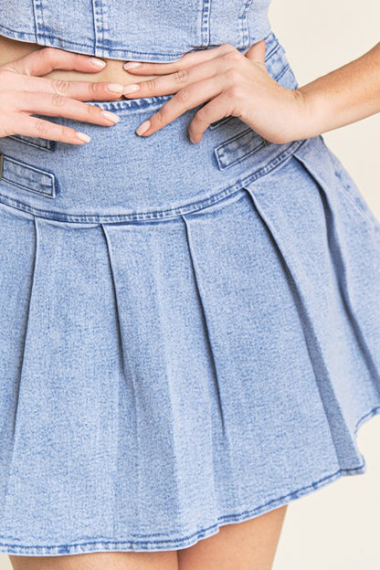 SKT 948 - Denim Corset & Mini Skirt Set (Skirt Only)