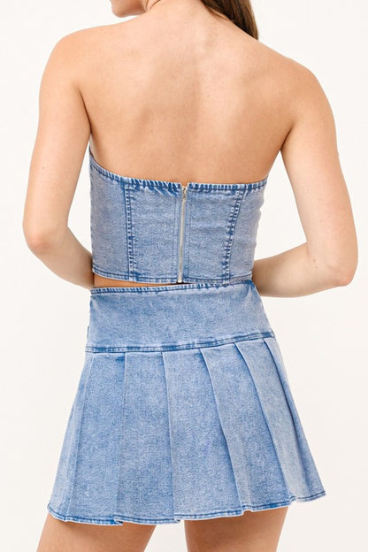 SKT 948 - Denim Corset & Mini Skirt Set (Skirt Only)