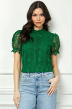 DT 1830 - Open Back Lace Top