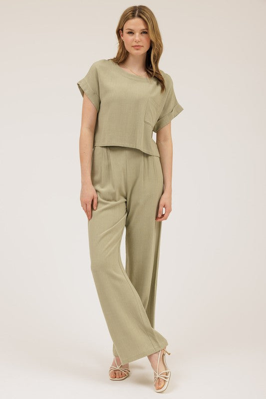 SET 059 - Wide Leg Pleated Pants