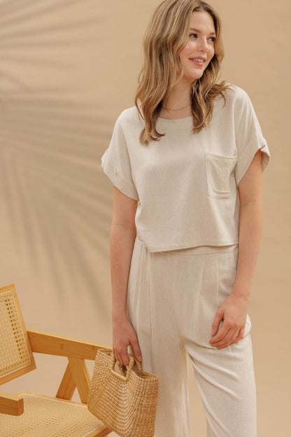 SET 059 - Wide Leg Pleated Pants