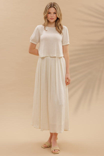 CT 2743 - Round Neck Puff Sleeve Tee