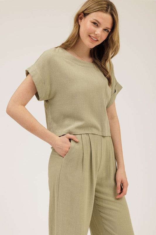 SET 058 - Boat Neck Boxy Top