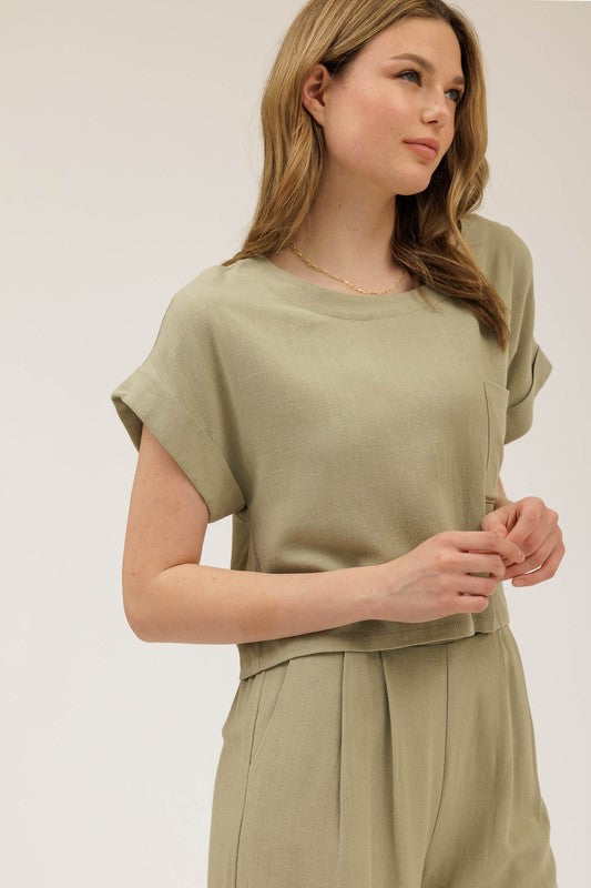 SET 058 - Boat Neck Boxy Top