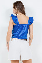 DT 1771 - Square Neck Satin Blouse