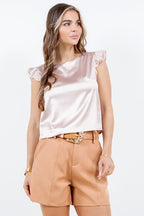 DT 1671 - Stretchy Satin Blouse