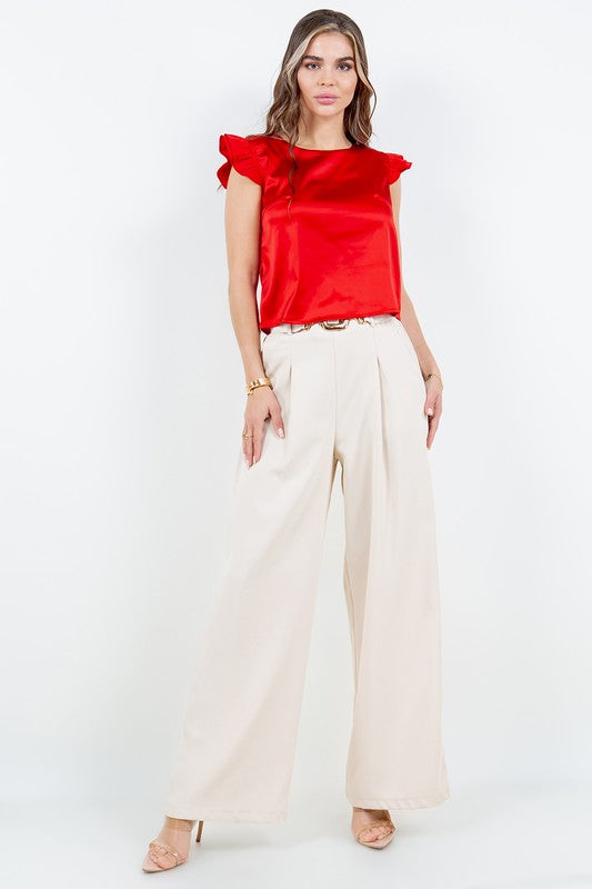 DT 1671 - Stretchy Satin Blouse