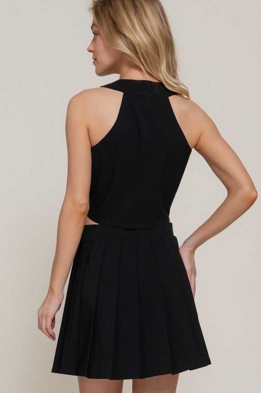 SET 015 - Pleated Mini Skirt