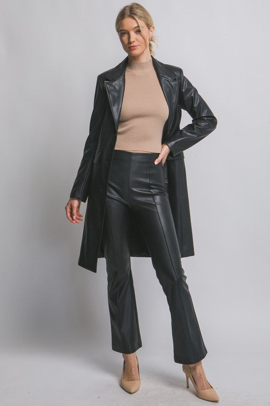 P 782 - Flared Pleather Pants