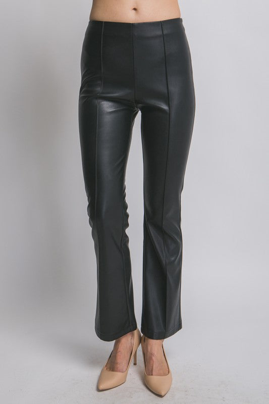 P 782 - Flared Pleather Pants