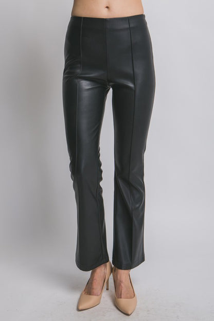 P 782 - Flared Pleather Pants