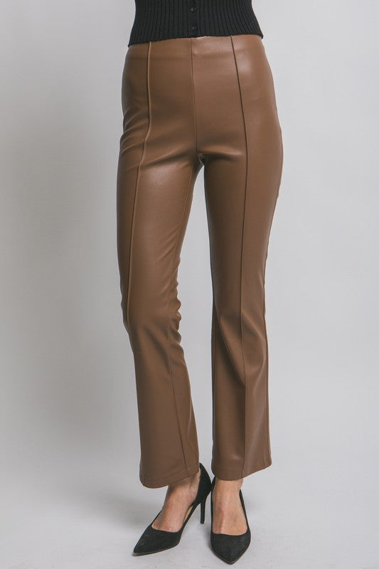 P 782 - Flared Pleather Pants