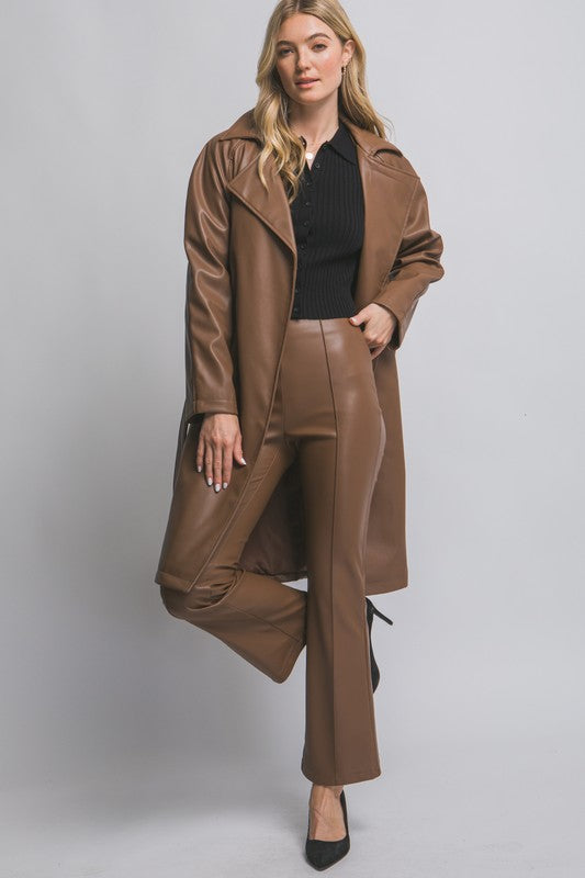 P 782 - Flared Pleather Pants