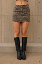 SKT 1071 - Leopard Print Mini Skirt