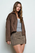 SKT 1071 - Leopard Print Mini Skirt