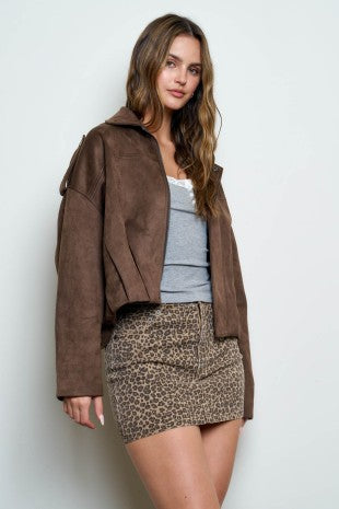 SKT 1071 - Leopard Print Mini Skirt