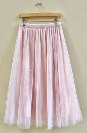 SKT 1059 - Pearl Beaded Tulle Skirt