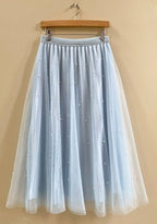 SKT 1059 - Pearl Beaded Tulle Skirt
