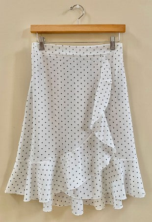 SKT 1058 - Polka Dot Ruffle Skirt