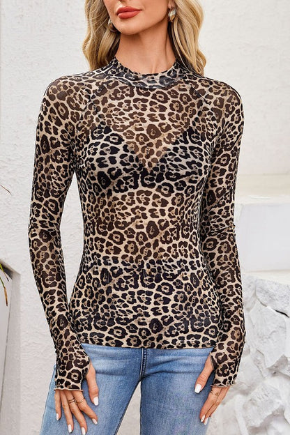 DT 1809 - Mesh Long Sleeve Top