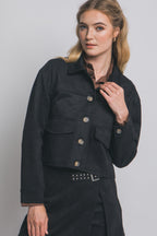 JCT 033 - Cropped Faux Suede Jacket