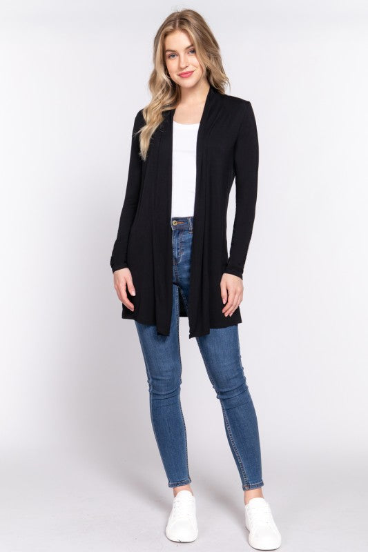 SWT 009 - Open Front Long Cardigan