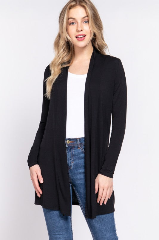 SWT 009 - Open Front Long Cardigan